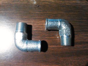 One street elbow 90 3/8 inch mpt npt x 5/8&#034; barb nipple male/male galvanized for sale