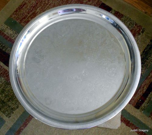 VOLLRATH  STAINLESS STEEL ROUND SERVING TRAY 82102 - 15 1/4&#034; FOOD SAFE