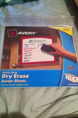 Avery Dry Erase Border 4  Sheets  10x10