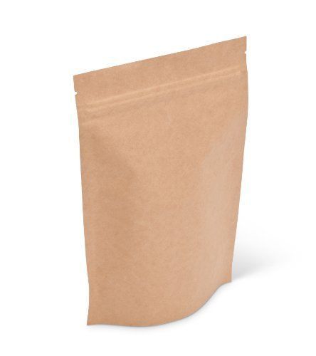 Pacific Bag 425-311NKZ Stand-Up Pouch  8 oz  Natural Kraft with Zipper (Case of