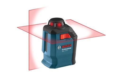 Bosch GLL 2-20 360-Degree Self-Leveling Line and Cross Laser NEW
