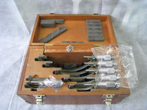 Mitutoyo no. 103-907 micrometer set .0001 carbide 0-6&#034; for sale