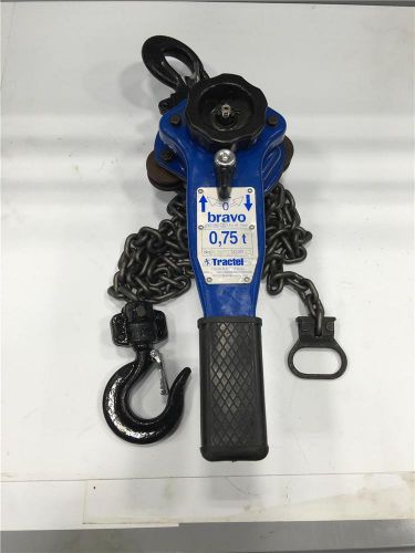 New industrial tractel lever chain hoist model 19669 3/4 ton 10ft lift for sale
