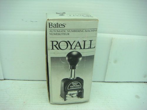 BATES ROYALL AUTOMATIC NUMBERING MACHINE NUMEROTEUR RNM6-7 IN THE ORIGINAL BOX