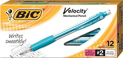 BIC Velocity Mechanical Pencil Thick Point (0.9 mm) 12-Count