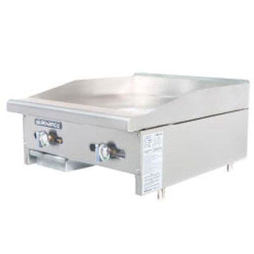 Turbo TAMG-24 Griddle, Countertop, Gas, 24&#034; Wide, (22,000 BTU Every 12&#034;), 3/4&#034; T
