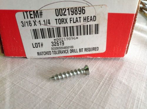 Hilti 3/16 x 1 1/4 Torx Flat Head Screws, item #00219896