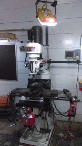 Metal working mill with 3-axis powerfeeds and digital readout for sale