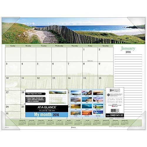 At-A-Glance AT-A-GLANCE Monthly Desk Pad Calendar 2016,  Images of the Sea