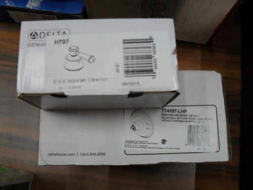 Delta Faucet T14097-LHP Monitor 14 Series Valve Trim w/ H797 Handle chrome
