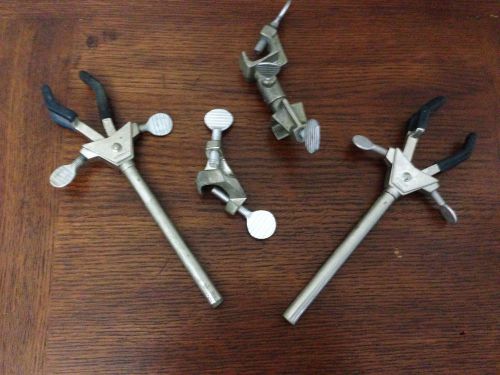 Lot of 4 Fisher Castaloy-r metal Lab Clamps