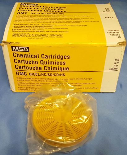MSA 464046 GMC Comfo Organic Vapor Acid Gas Respirator Chemical Cartridge 10Pk