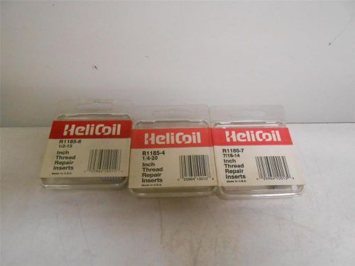 Helicoil r1185-8 1/2-13, r1185-4 1/4-20, r1185-7 7/16-14 thread repair inserts for sale