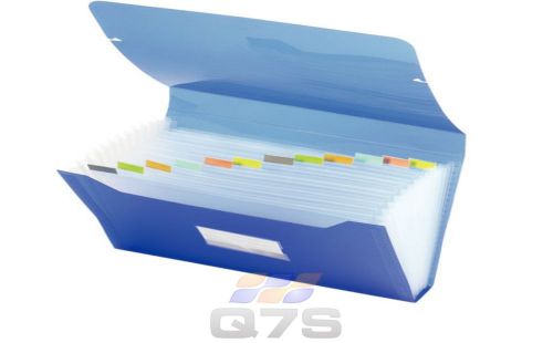 Expanding Multipart- 13 Compartments A4 File with index tabs -Blue