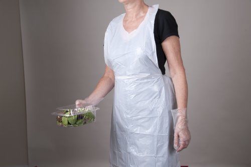 Elara PA-S2846 Standard Weight Disposable Apron with Extra-Long Ties, 28-Inch x