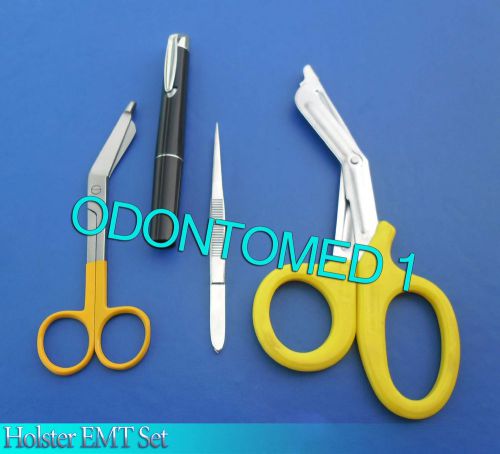 Colormed Holster Set EMS Yellow EMT Diagnostic+Yellow Lister Bandage Scissors