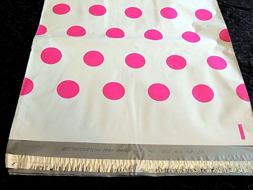 50 Pack Glossy Pink Polka Dots Poly Mailer 9 x 12&#039;&#039; Mailer Bag, Favor Event,