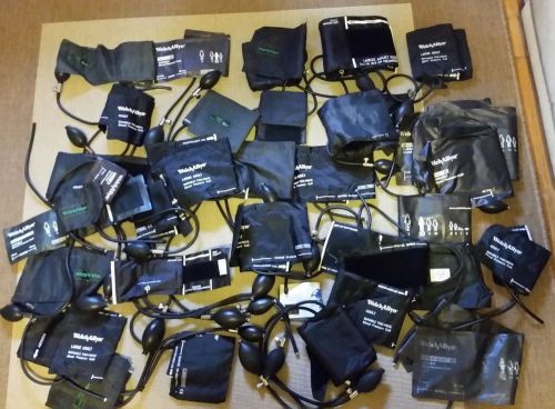 WELCH ALLYN BLOOD PRESSURE CUFFS LARGE LOT OF 35 CUFFS~VARIOUS SIZES