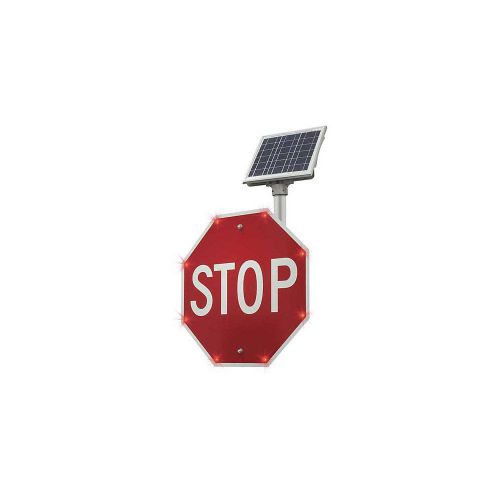 TAPCO 2180-00209 LED Stop Sign, Stop, White/Red