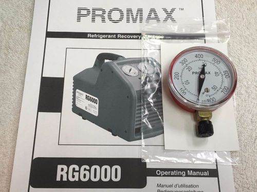 Promax RG6000 Refrigerant Recovery Unit High Side Ouput Gauge 0 to 800 PSIG RED