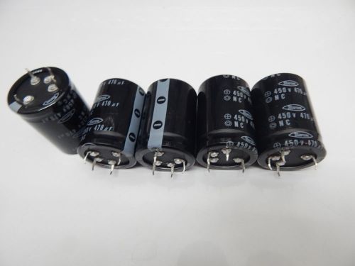 MARCOM 470UF 450V SNAP-IN ELECTROLYTIC CAPACITORS - YOU GET 5 PIECES