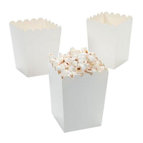 Mini Popcorn Boxes 3 X Mini White Popcorn Boxes 24 Pack 4 Paper New Brand