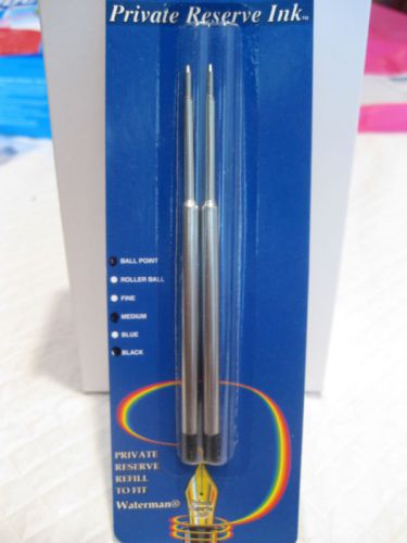 2 BLUE MED BALLPOINT REFILL-PRIVATE.RESERVE-FIT WATERMAN PEN