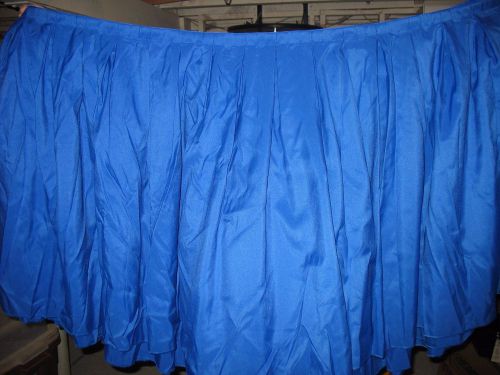 Table Topper for 6-8ft tables - Blue - Top and Skirt with Clips