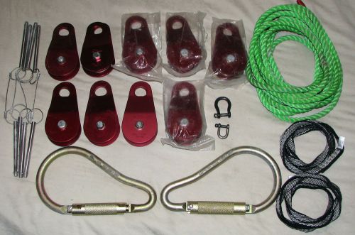 (9) CMi RP115 Service Line Pulley Red MBS: 7500 lbs 33.3 kn + (2) AMP Carabiner