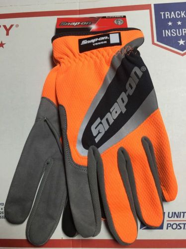 New Snap On Large Orange Work Gloves. Touch Screen Compatible.