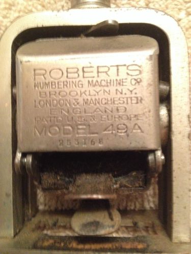 Roberts Numbering Machine Model 49A