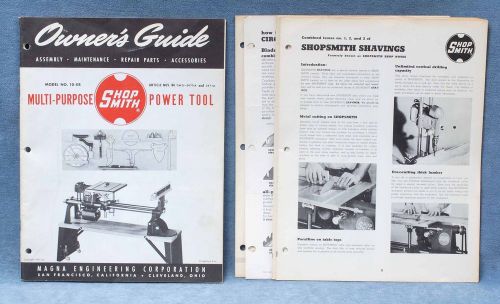 1951 SHOP SMITH MULTI-PURPOSE POWER TOOL MODEL 10-ER MANUAL