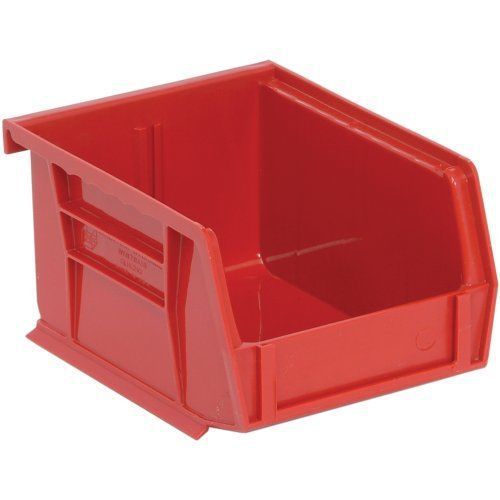 Edsal pb8500r high density stackable plastic bin, 4&#034; width x 3&#034; height x 5&#034; red for sale