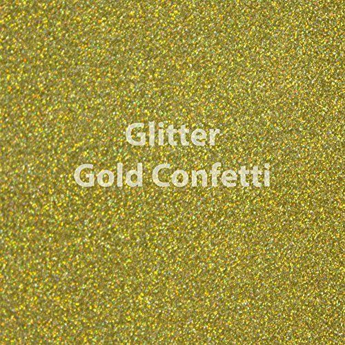 Siser Glitter Heat Transfer Vinyl 20&#034; x 12&#034; Sheet (Gold Confetti)