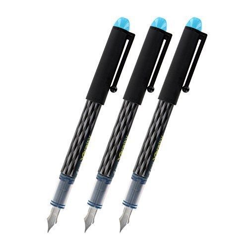 Pilot varsity disposable fountain pen, turquoise ink, medium nib - 3 pack for sale