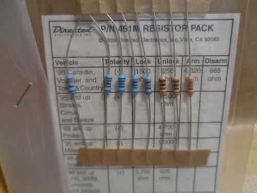 DIRECTED ELECTRONICS  P/N 451M RESISTOR PACK NEW (10 pc)