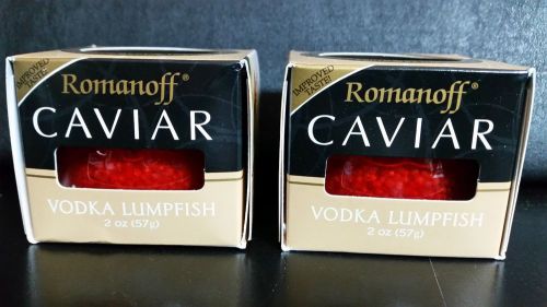 2 X Romanoff Caviar Vodka Lumpfish, 2 oz Jars
