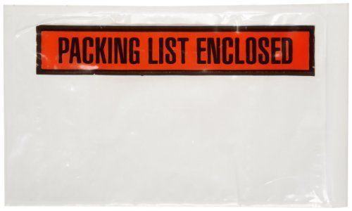 NIFTY Nifty Products PE6BL-10 Packing List Envelope, &#034;Packing List Enclosed&#034;,