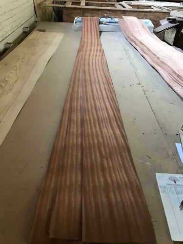 Wood veneer striped sapele 9x132 12pcs total raw veneer &#034;exotic&#034; rss.s1 11-15-16 for sale