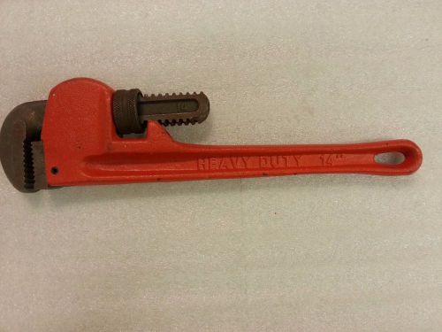 14&#034; Pipe wrench - orange handle