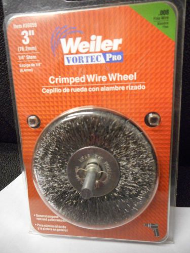 Weiler crimped wire end brush 3 &#034; 20000 rpm fine wire for sale