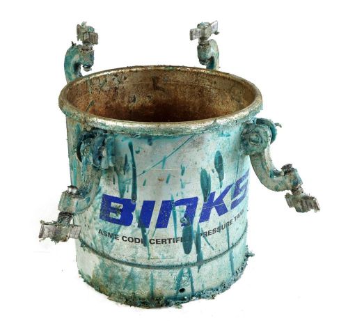 Binks 83c 80 psi 2 gal zinc plated pressure pot tank shell only for sale