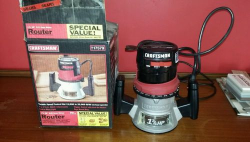 Craftsman double iinsulated 25000 r.p.m 1-3/4 hp 8.5 amp wood router with box for sale
