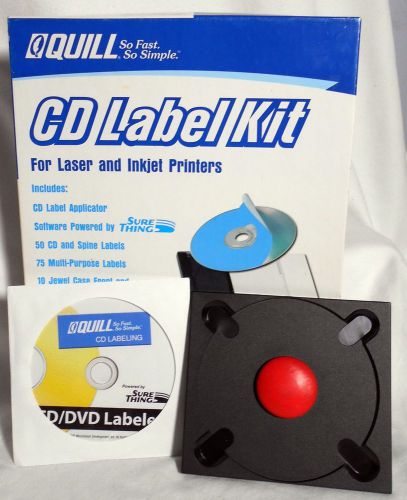 Quill Brand CD Label Starter Kit Label Applicator Software powered by Sure Thing