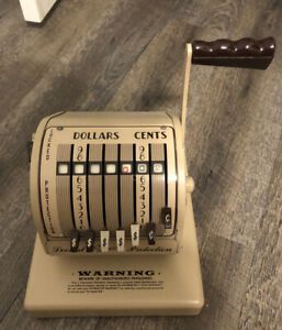 Vintage Paymaster Ribbon Writer Series C-550 Check Writer Without Key