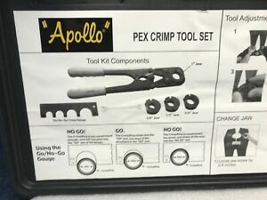 Apollo PEX 69PTKH0015K 3/8&#034; 1/2&#034; 3/4&#034; and 1&#034; inch Multi-Head Crimp Tool Kit NEW!