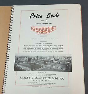 MILLWORK CATALOG price book FARLEY &amp; LOETSCHER 1956 Dubuque IA Qualitybilt Wood
