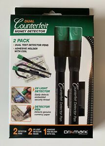 Dual Test Original Smart Money Pen W UV LED Cap Counterfeit Detector DRI MARK