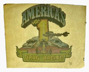 VTG 70s Deadstock Iron On Heat Transfer ROACH Car Drag Racing America’s #1 Sport
