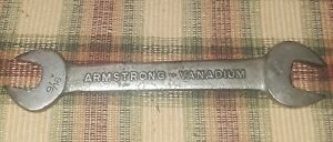 Vintage Armstrong 1727 Vanadium 9/16 - 5/8 Open Wrench Drop Forged